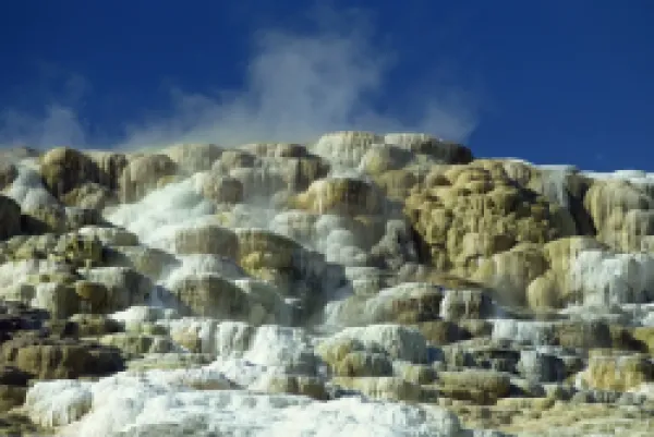 Buy Close-up of the limestone terraces formed by volcanic