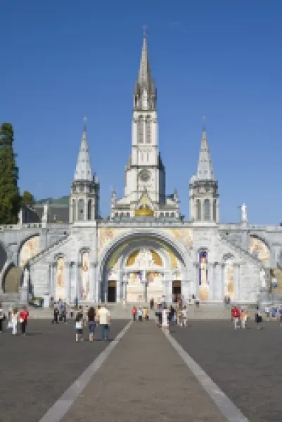 Buy Basilika du Rosaire, Lourdes, Hautes-Pyrenees, Midi-Pyrenees, France