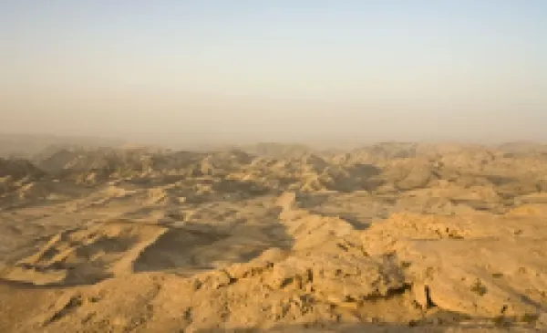 Buy View over the "Moon Landscape" - As a dust storm clouds the horizon