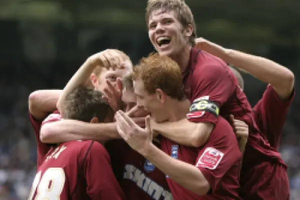 Jake Robinson Celebrates his second at Huddersfield