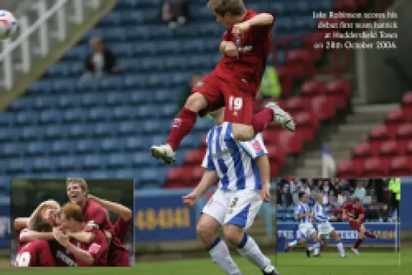 Jake Robinson's debut 1st team hatrick at Huddersfield