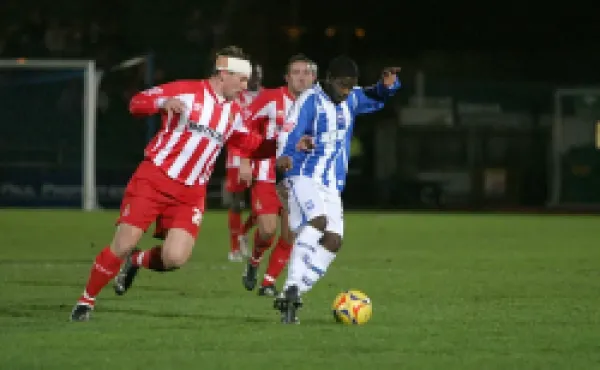 Alistair John battles with Kristian O'Leary