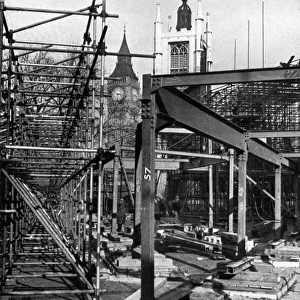 1937 Coronation, stands constructed in Parliament Square