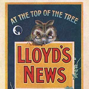 Advertising postcard - Lloyds News - At the Top of the Tree