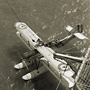 Aerial view of seaplane