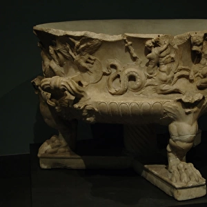 Basin with reliefs of a marine procession (Thiasos). Rome. I