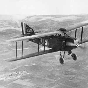 British Armstrong Whitworth FK8 biplane in flight, WW1