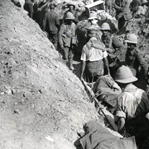 Busy communication trench, Mesopotamia, WW1