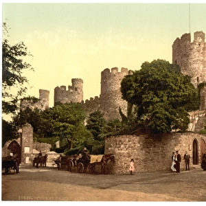 Castle entrance, Conway (i. e. Conwy), Wales