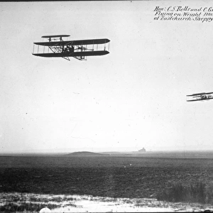 Cecil Stanley Grace and The Hon Charles Stewart Rolls flying