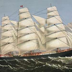 Clipper ship Three Brothers, 2972 tons: The largest sailing