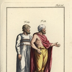 Dacian or Sarmatian man with turban, and priest