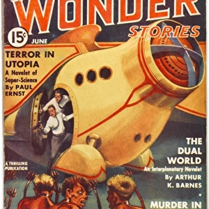 The Dual World, Thrilling Wonder Stories Scifi Magazine Cover