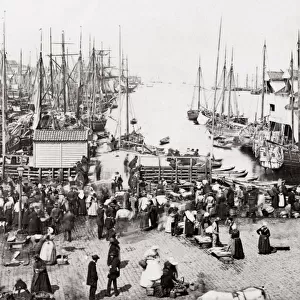 Fish market, Bergen, Norway, c. 1890