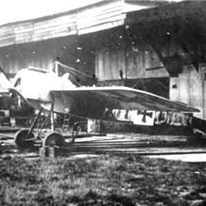 Fokker E III of Max Immelmann at Douai, France