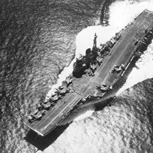 HMS Victorious (R38) approaching the Persian Gulf