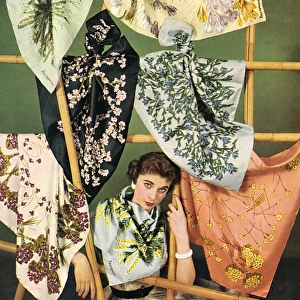 Jacqmar silk scarves, 1955