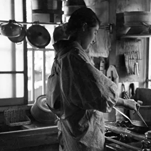 Japanese Woman Cooking