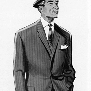 Man in suit and bowler hat, 1962