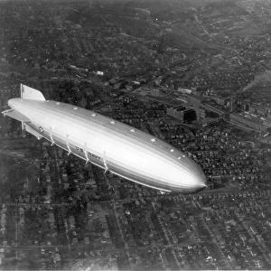 The US Navy airship ZRS-4 Akron in flight
