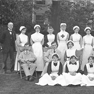 Nurses, doctor, orderlies and domestic staff