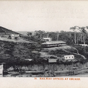 Obuasi railway offices, Ghana, Gold Coast, West Africa