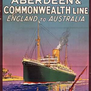 Poster advertising Aberdeen & Commonwealth Line cruises