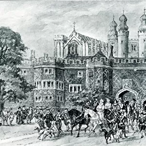 Queen Elizabeth I going hunting from Richmond Palace