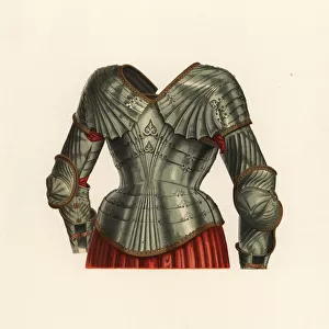 Rear view of three-piece breastplate armour, 15th century