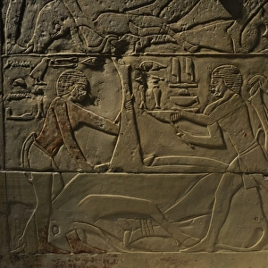 Relief depicting a butchering scene. Egypt