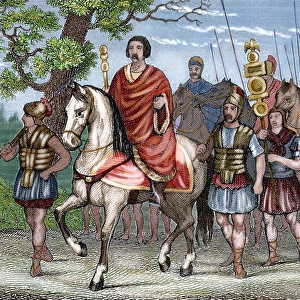 Roman Army. Colored engraving