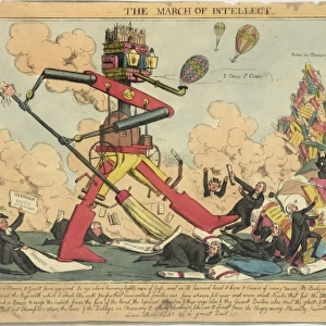 Satirical cartoon, The March of Intellect