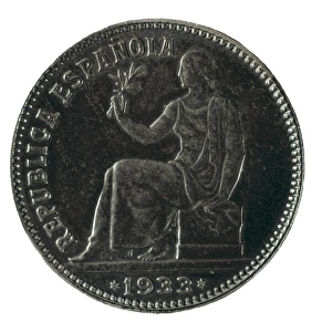 Spain. Coin of the Second Republic (1933). Coin