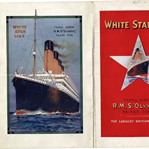 White Star Line, RMS Olympic, foldout brochure