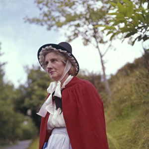 Woman in traditional Welsh costume