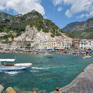 Amalfi from Harbour, Amalfi, Costiera Amalfitana (Amalfi Coast), UNESCO World Heritage Site