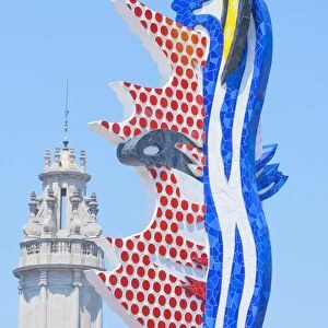 Barcelona Head by Roy Lichtenstein, completed in 1992 for the Olympics