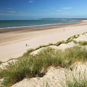 Sand dunes and beach, Camber Sands, Camber, near Rye, East Sussex, England, United Kingdom