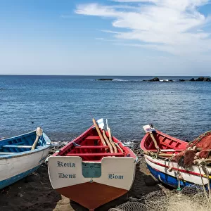 africa, Cape Verde, Santiago. Fishing boats in Cidade Velha