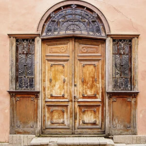 Decorative Door at St. Kazimiero Street, Old Town, Vilnius, Lithuania