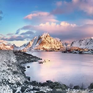 Reine, Lofoten Islands, Norway; Panoramic photo of Reine