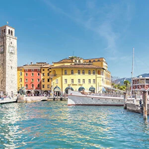 Riva del Garda, Lake Garda, Trento province, Trentino Alto Adige, Italy. The harbor