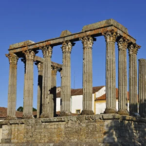 Roman Temple of Diana, a Unesco World Heritage Site. Evora, Portugal