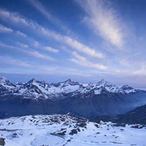 View from Gornergrat above Zermatt, Valais, Switzerland