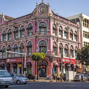 Yangon, Myanmar, Old colonial era buildings in Yangon, Myanmar