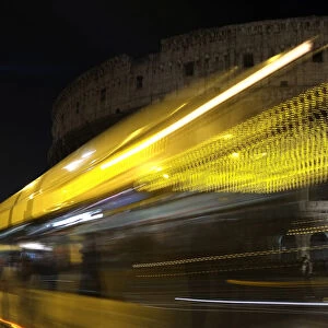 The Colosseum is pictured with its lights turned off to mark World Holocaust Remembrance