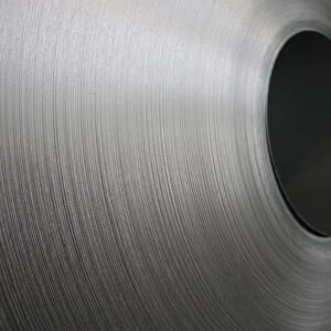 Detailed view of steel coil at German steel manufacturer Salzgitter AG in Salzgitter