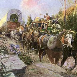 National Road wagons and stagecoach traffic