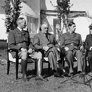 Allied leaders at the Casablanca Conference held at the Hotel Anfa in Casablanca, Morocco, January 1943. Left to right: General Henri Honor