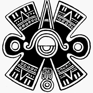 AZTEC UNIVERSE. The Aztec hieroglyphic symbol of the movement of the universe